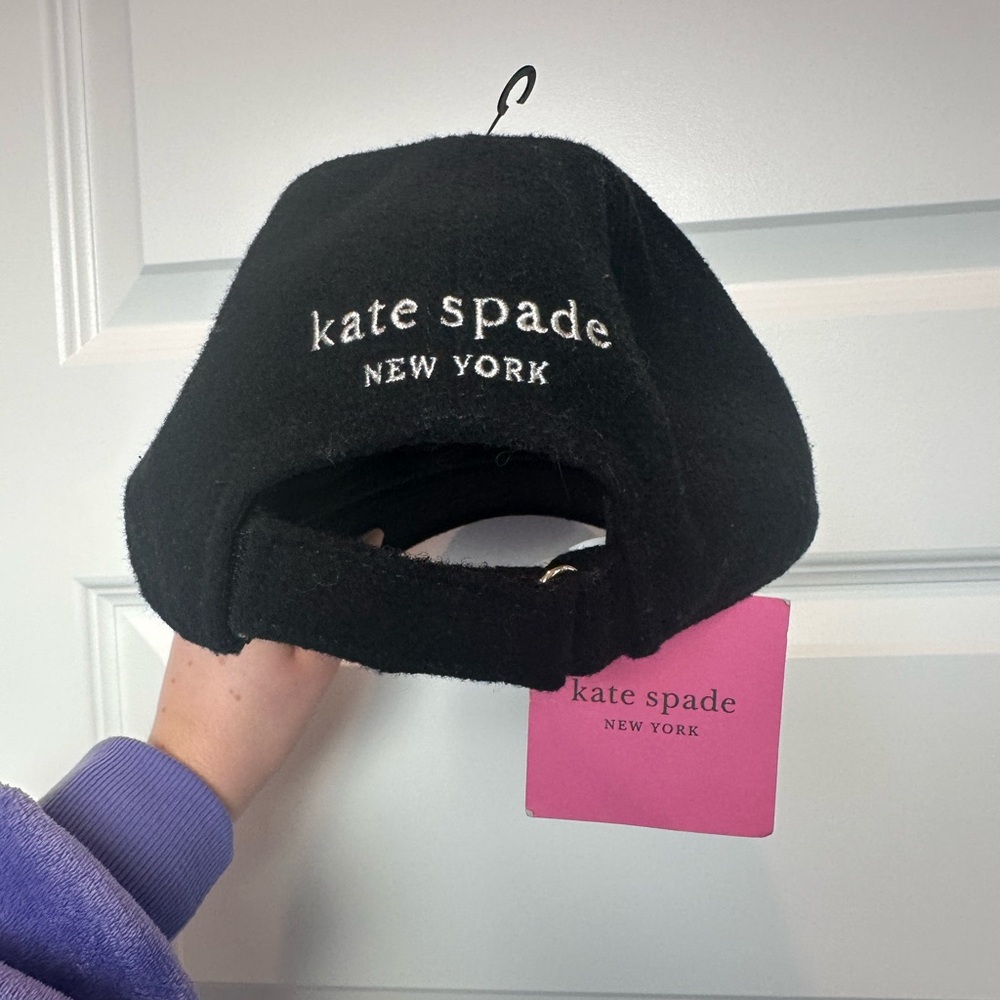 Kate Spade Black Wool Cap